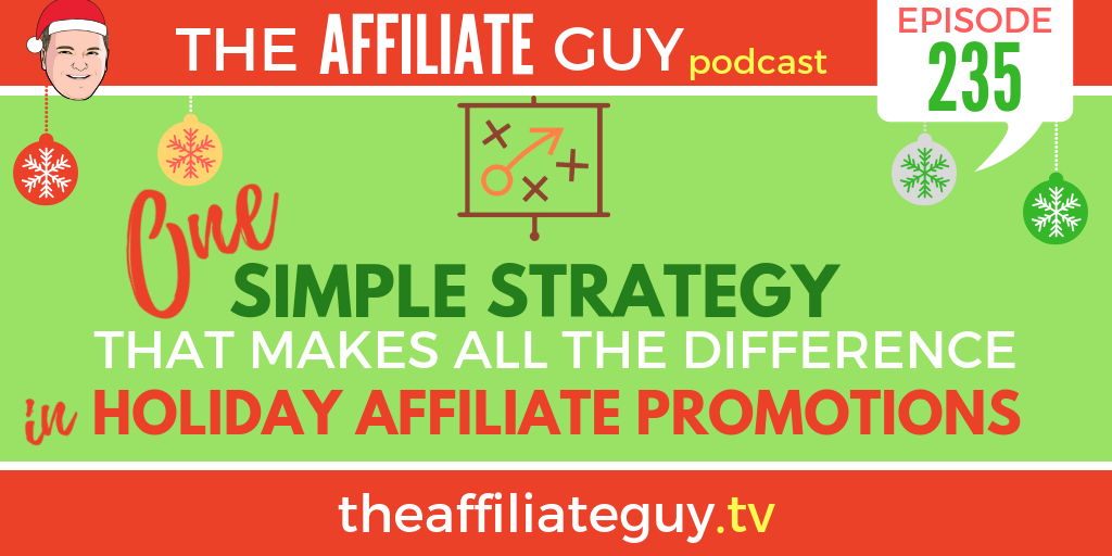 Podcast episode about holiday affiliate promotions