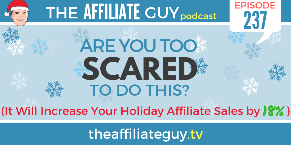 Podcast episode about holiday affiliate promotions