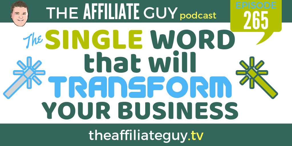 Podcast episode about building your business around affiliate marketing